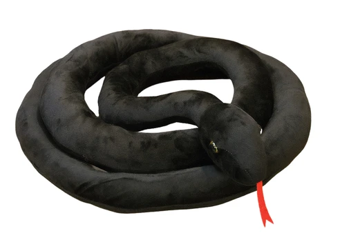 Lean Toys Plush Juodas Snake Mascot 110 cm