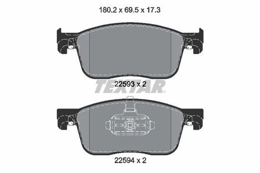 TEXTAR 2259301 Brake pad set