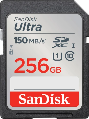 SanDisk memory card SDXC 256GB Ultra 150MB/s