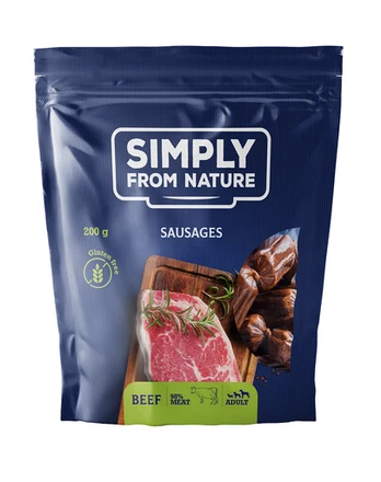 SIMPLY FROM NATURE Natūralios dešros su jautiena 200 g