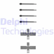 Priedų komplektas, diskinių stabdžių trinkelės DELPHI LX0003 kaina