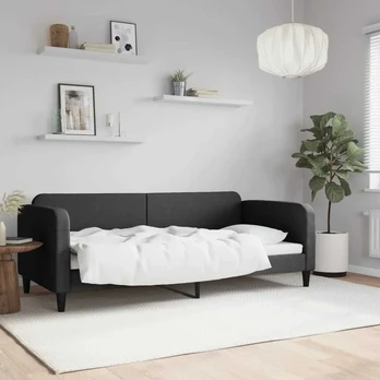 Lova Sofa, juodos spalvos, 90x200cm, audinys