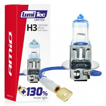 AMiO Halogeno kolba H3 12V 55W LumiTec LIMITED + 130%