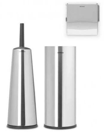 Brabantia tualetes piederumu komplets ReNew (3 in 1), matt steel