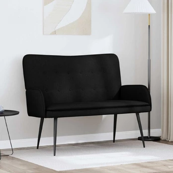 Dvitaškė sofa Juodas 115 x 61 x 87 cm audinys