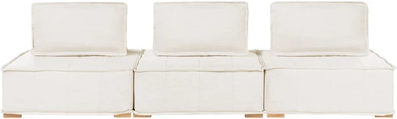 Beliani Modulinė sofa 3 asmenims TIBRO, sulaužyta balta
