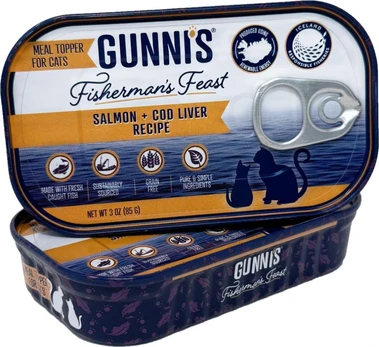 Gunnis - Toppers Salmon & Cod Liver, Cat - 85 g
