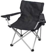 Sulankstoma kėdė BasicNature Travel Comfort, juoda