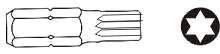 Jonnesway Torx T30 bitas 10mm x 75mm