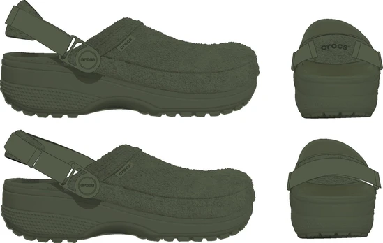 Crocs™ Classic Crafted Vegan Suede Clog Army Green - 42,5