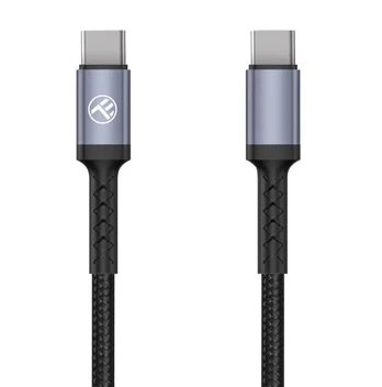 "Tellur" C tipo į C tipo laidas 3A, 60 W, 1 m, juodas