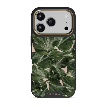 So Lush - Bannana Leaves iPhone 17 Pro Case, Elite Dark (MagSafe) / Gold