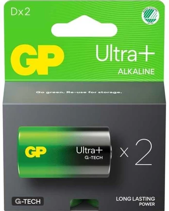 Batteri, GP Ultra Plus, Alkaline, D