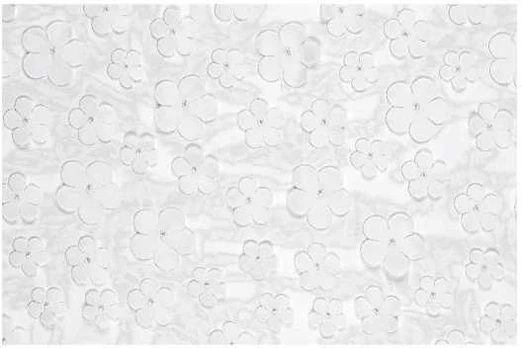 Party Deco Runner Flowers baltas 26x500cm