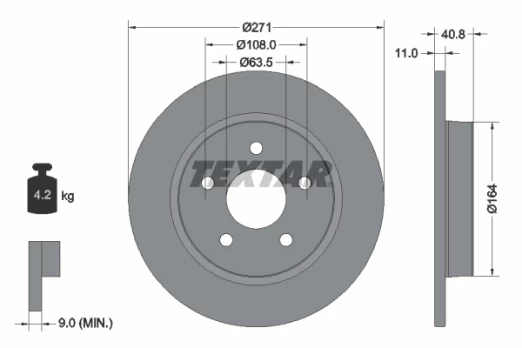 TEXTAR 92239003 Brake Disc