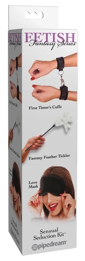FFS Sensual Seduction Kit 3-Piece Soft Bondage Set with Satin Blindfold