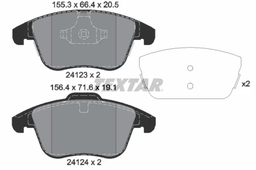 TEXTAR 2412305 Brake pad set