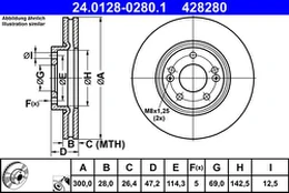 ATE 24.0128-0280.1 Brake Disc