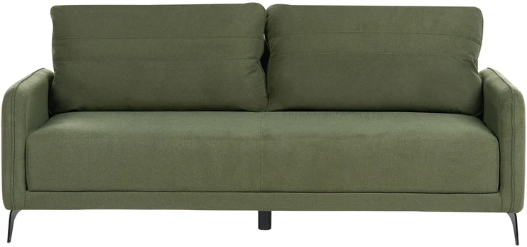 Beliani Trijų vietų sofa-lova HEMING, žalia