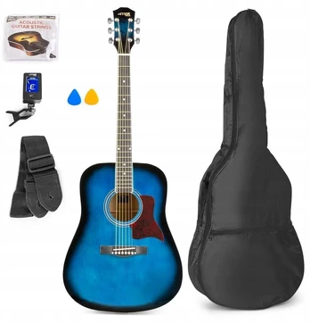 Akustinė gitara Max, pilno dydžio + priedai