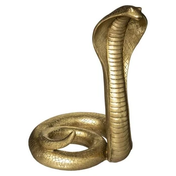 Gold Dekoratyvinė polirezino figūrėlė COBRA, auksinė, 36 cm