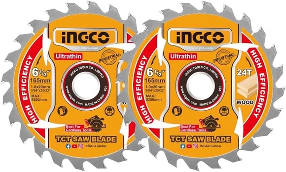 Ingco saw blade 165 x 1 mm, 2pcs