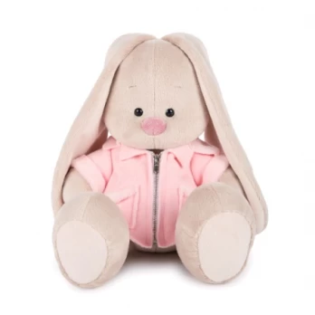 Pliušinis žaislas Zuikutė Mi rožine striukyte 18-23cm, SidM-209, Budibasa
