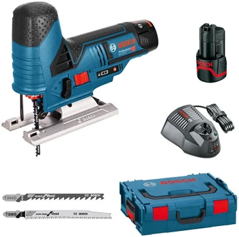Akumuliatorinis siaurapjūklis Bosch GST 12V-70, LB 2x3.0, 12V-40