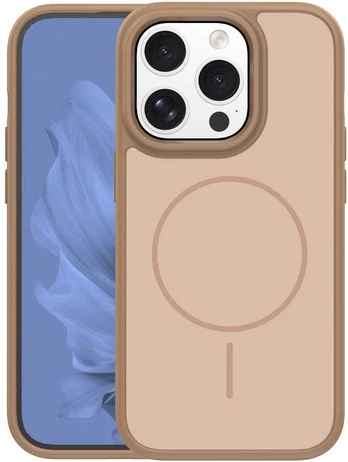 Dėklas Frame Thin Mag case for iPhone 14 Pro 6,1' ruda