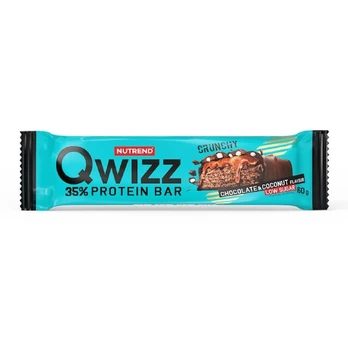 Nutrend Qwizz baltyminis batonėlis | 85 g | Kokosas - Šokoladas