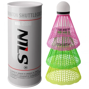 NBL6103 NYLON SHUTTLECOCKS MULTICOLOR 3 PCS. NILS