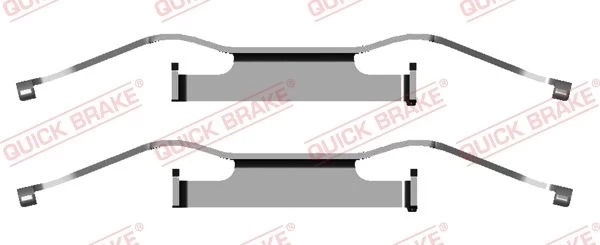 QUICK BRAKE QB109-1680 Brake pad fitting kit