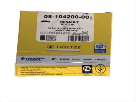GOETZE 08-104200-00 Piston rings set