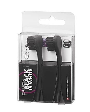 Elektrinio dantų šepetėlio antgalis Curaprox Hydrosonic Black Is White