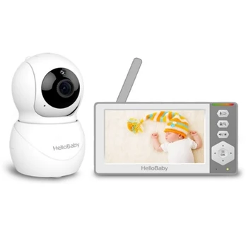 Mobili auklė HELLOBABY 4.3", balta sp.