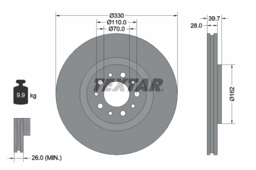 TEXTAR 92145103 Brake Disc