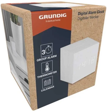 Grundig - Digital LED Alarm Clock with Thermometer and Calendar (Baltas)