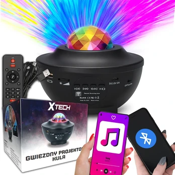 Žvaigždžių projektorius Xtech su „Bluetooth“ garsiakalbiu