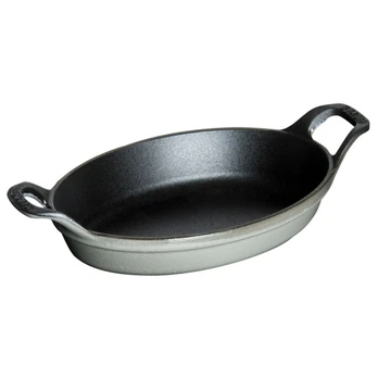 Staub Oval Mini Baking &amp; Casserole Dish - 250 ml, Graphite