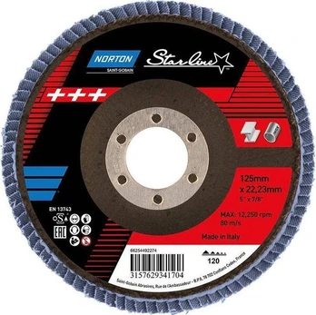 Šlifavimo diskas Starline su lapeliais, 125mm
