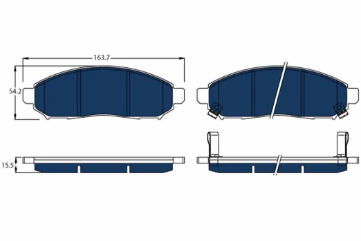TRW GDB3520BTE Brake pad set