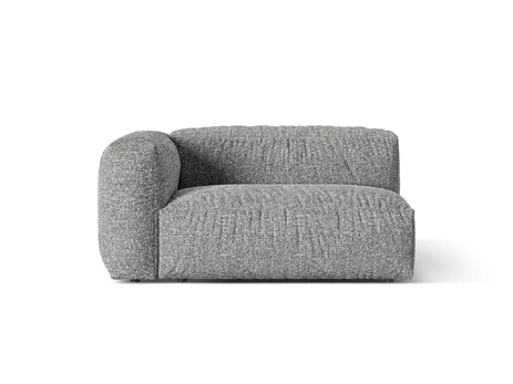 Boucle Modul Left, "Martina", 1 Seat, 160x106x75, Graphite