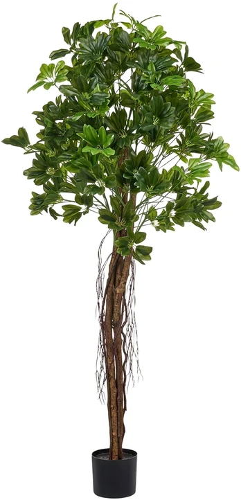 Beliani Dirbtinis augalas UMBRELLA TREE 175 cm Žalias