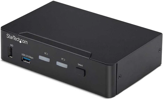 StarTech P2AD122-KVM-SWITCH KVM jungiklis, juodas