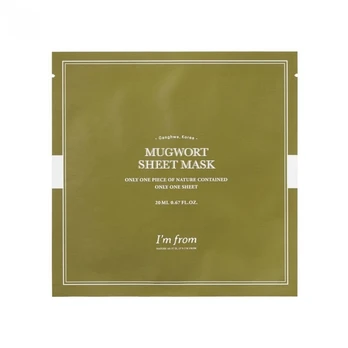 I'm From, Mugwort, Revitalizing, Hydrating, Sheet Mask, For Face, 20 ml