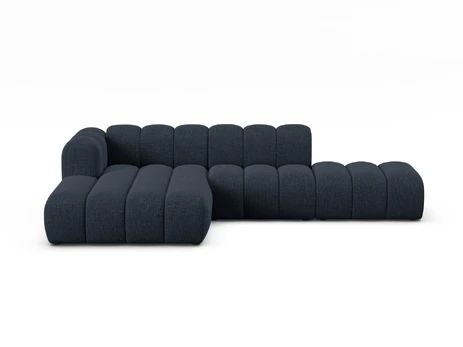 Modular Left Open Corner Sofa, "Lupine", 5 Seats, 299x177x70, Navy Blue