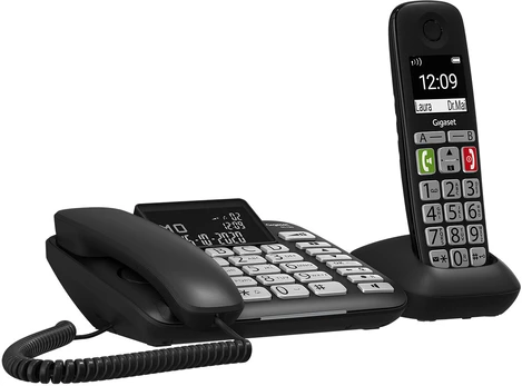 Gigaset DL780 Plus Analog/DECT telephone Caller ID Juodas