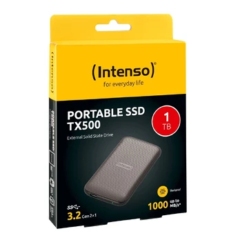 "Intenso TX500" 1,8" 1 TB USB 3.2 išorinis SSD diskas