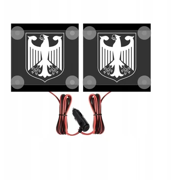Led kampinės lentelės Vokietijos herbas 2 vnt. 15x15 cm