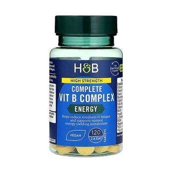 HOLLAND & BARRETT HIGH STRENGTH COMPLETE VIT B COMPLEX maisto papildas, 120 tablečių